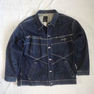 Sean John Vintage  Hip Hop Jean Jacket Trucker Denim Jacket Mens Size XL